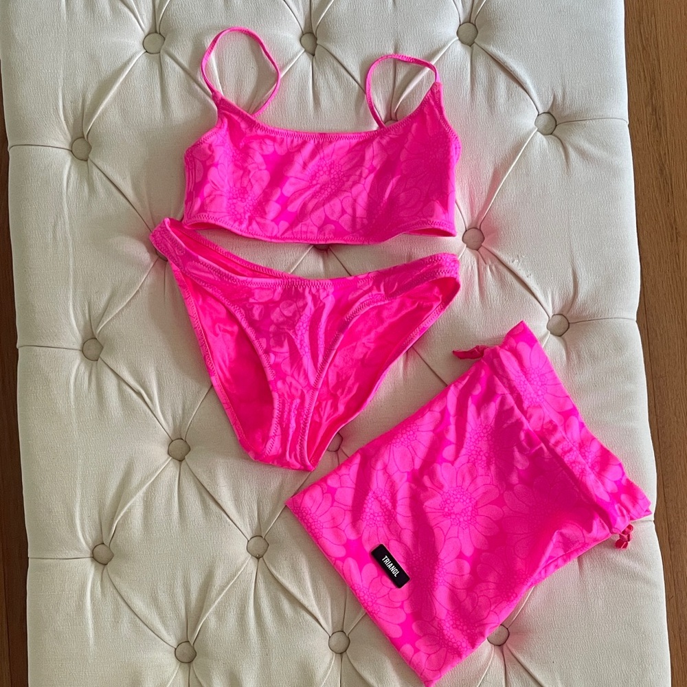 Triangl Mica Pitaya Floral Pink Bikini